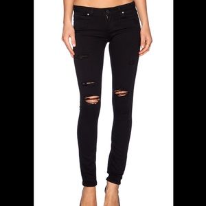 PAIGE verdugo ultra skinny black ripped jeans